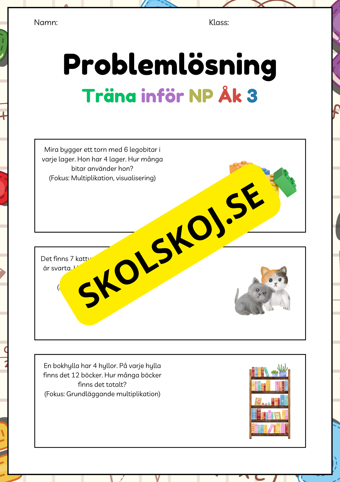 Träna inför NP åk 3 - Problemlösning