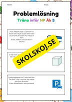 Träna inför NP åk 3 - Problemlösning