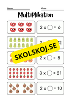 Träna multiplikation - Häfte