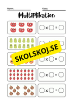 Träna multiplikation - Häfte