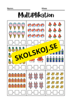 Träna multiplikation - Häfte