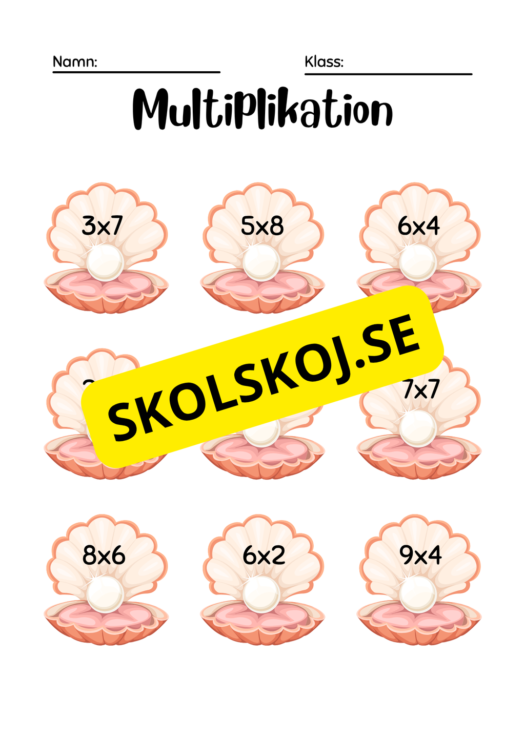 Träna multiplikation - Häfte