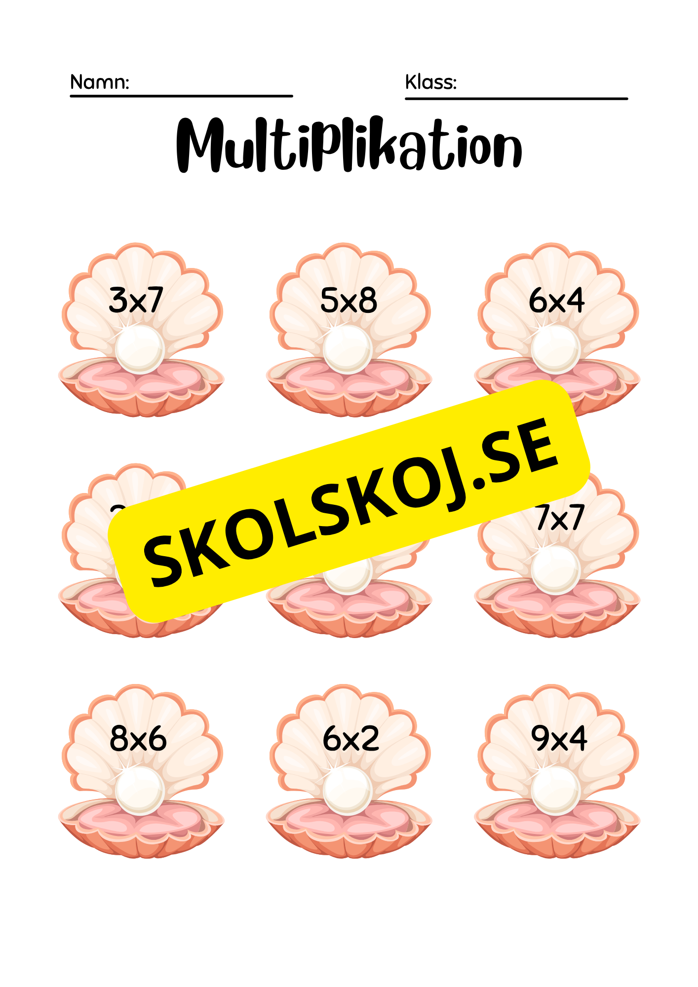 Träna multiplikation - Häfte