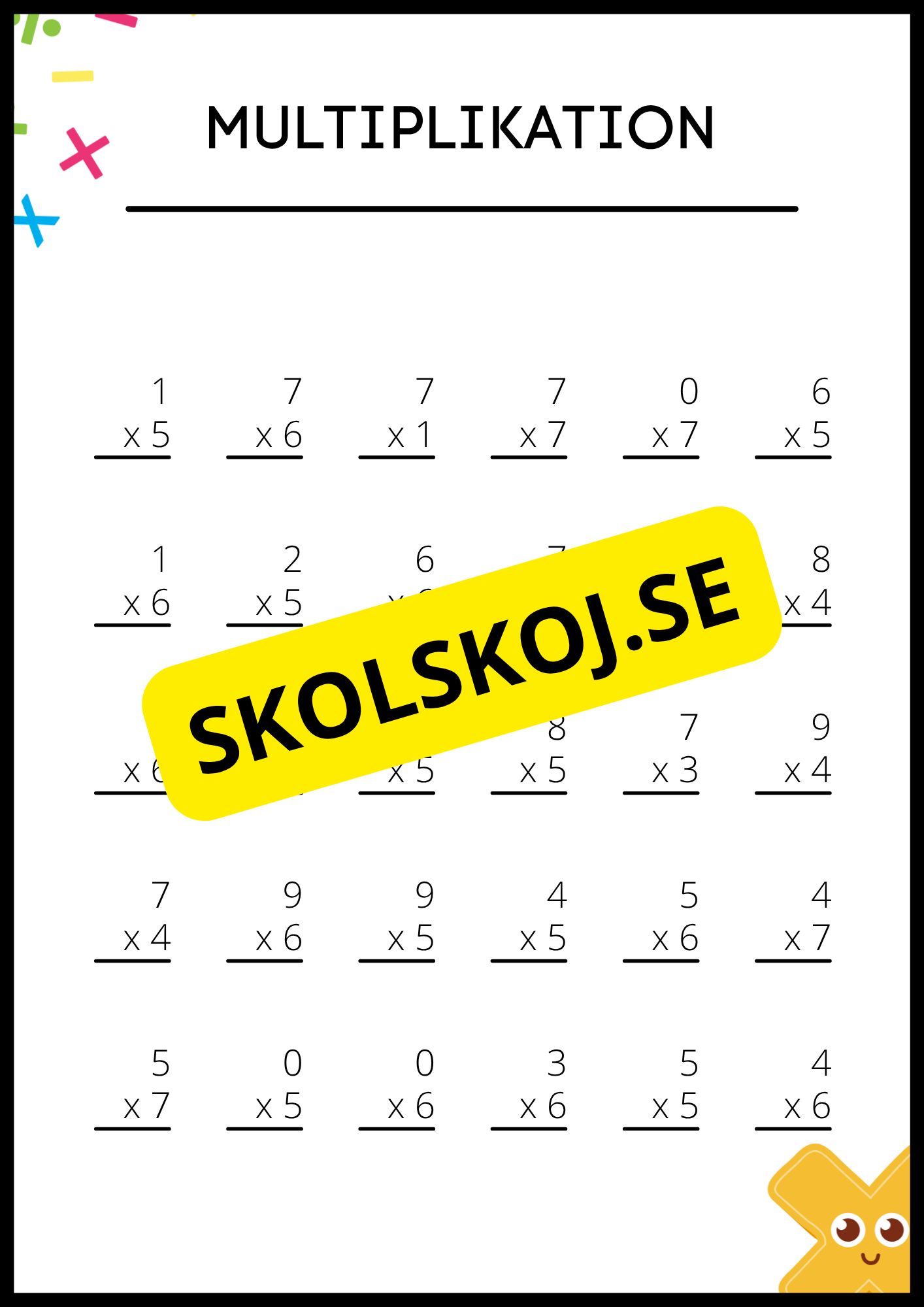 Träna multiplikation och division - Årskurs 4 - 6