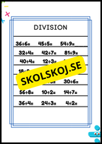 Träna multiplikation och division - Årskurs 4 - 6