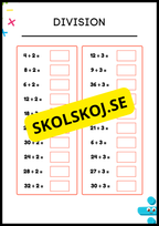 Träna multiplikation och division - Årskurs 4 - 6
