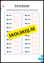 Träna multiplikation och division - Årskurs 4 - 6