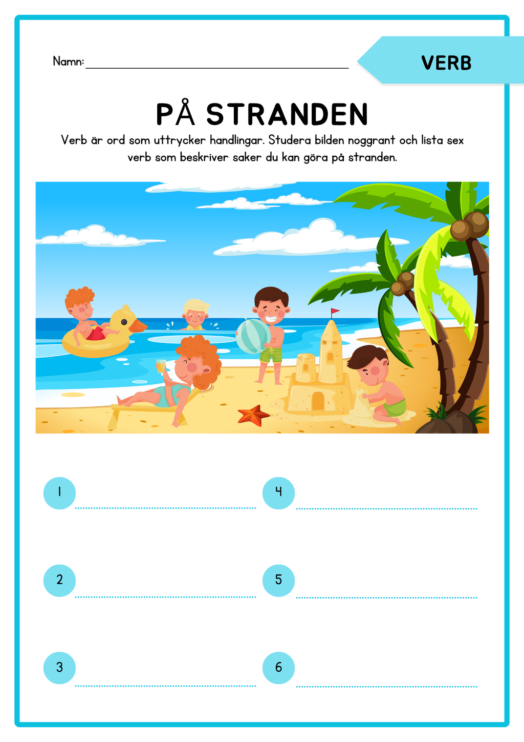 Träna ordklasser - Adjektiv och verb