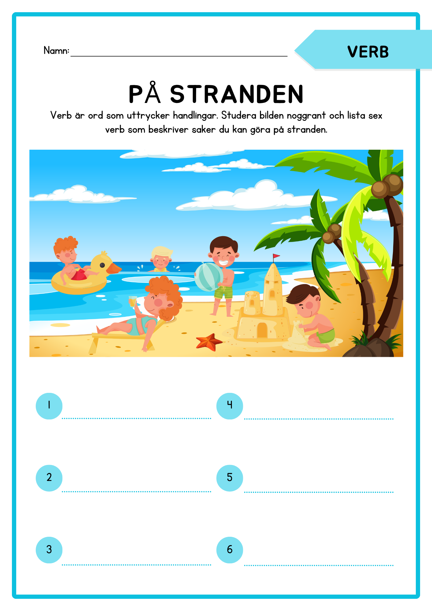 Träna ordklasser - Adjektiv och verb