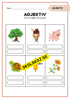 Träna ordklasser - Adjektiv och verb
