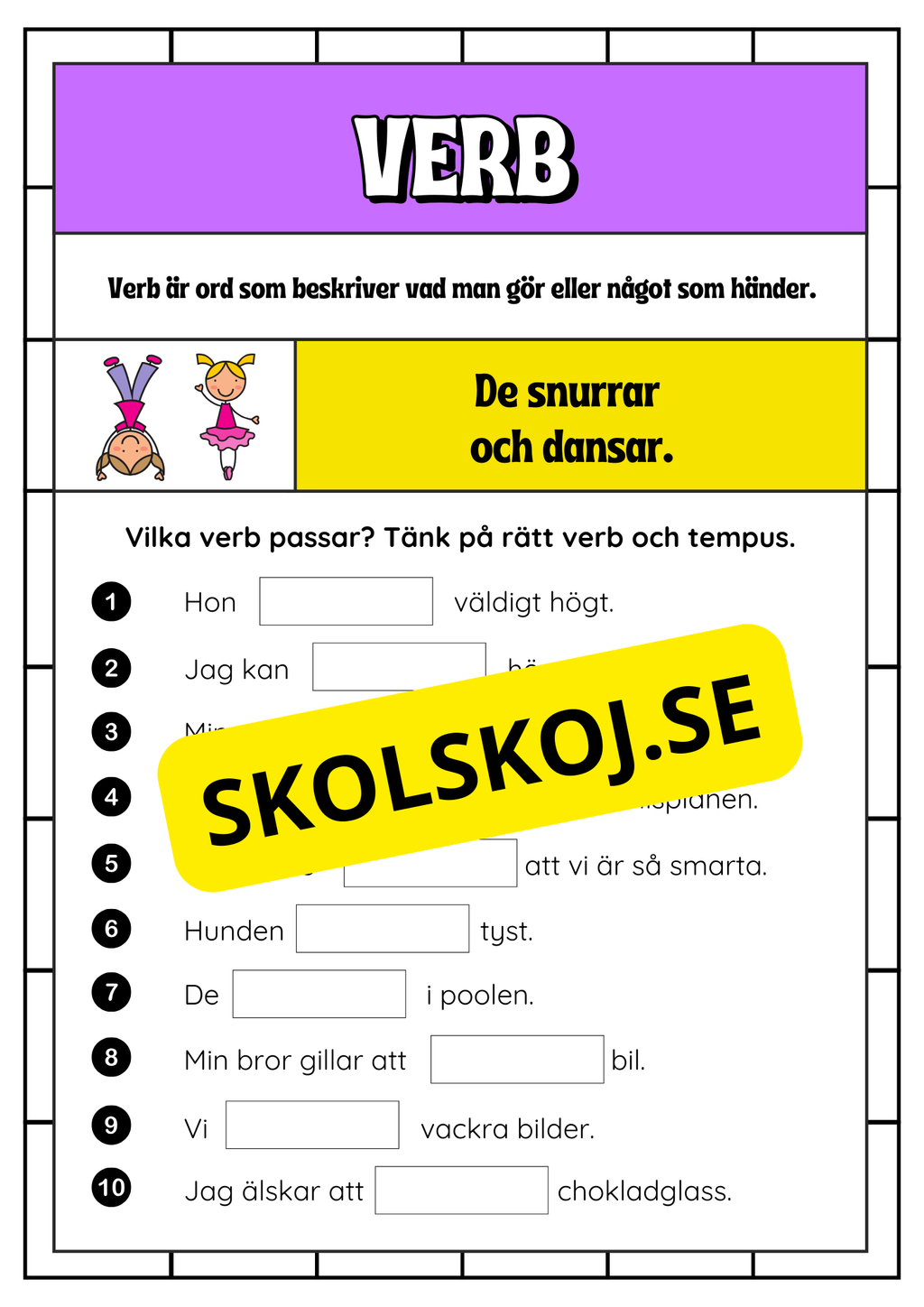 Träna ordklasser