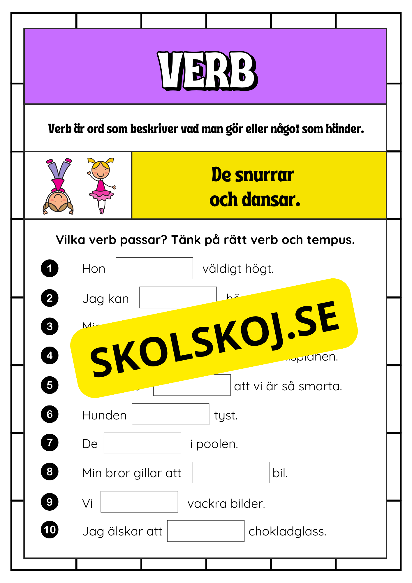 Träna ordklasser