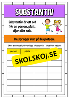 Träna ordklasser