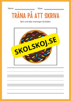 Träna på att skriva - Tema: Snabbmat (24 sidor)