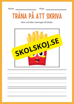 Träna på att skriva - Tema: Snabbmat (24 sidor)
