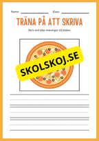 Träna på att skriva - Tema: Snabbmat (24 sidor)
