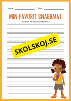 Träna på att skriva - Tema: Snabbmat (24 sidor)