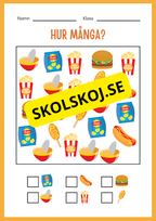 Träna på att skriva - Tema: Snabbmat (24 sidor)