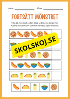 Träna på att skriva - Tema: Snabbmat (24 sidor)