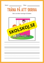 Träna på att skriva - Tema: Snabbmat (24 sidor)