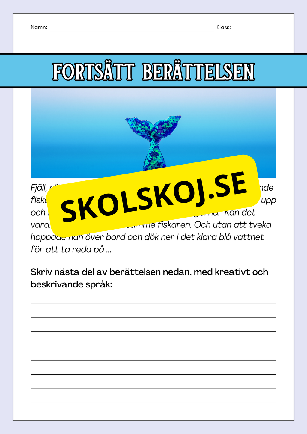 Träna på att skriva berättelser
