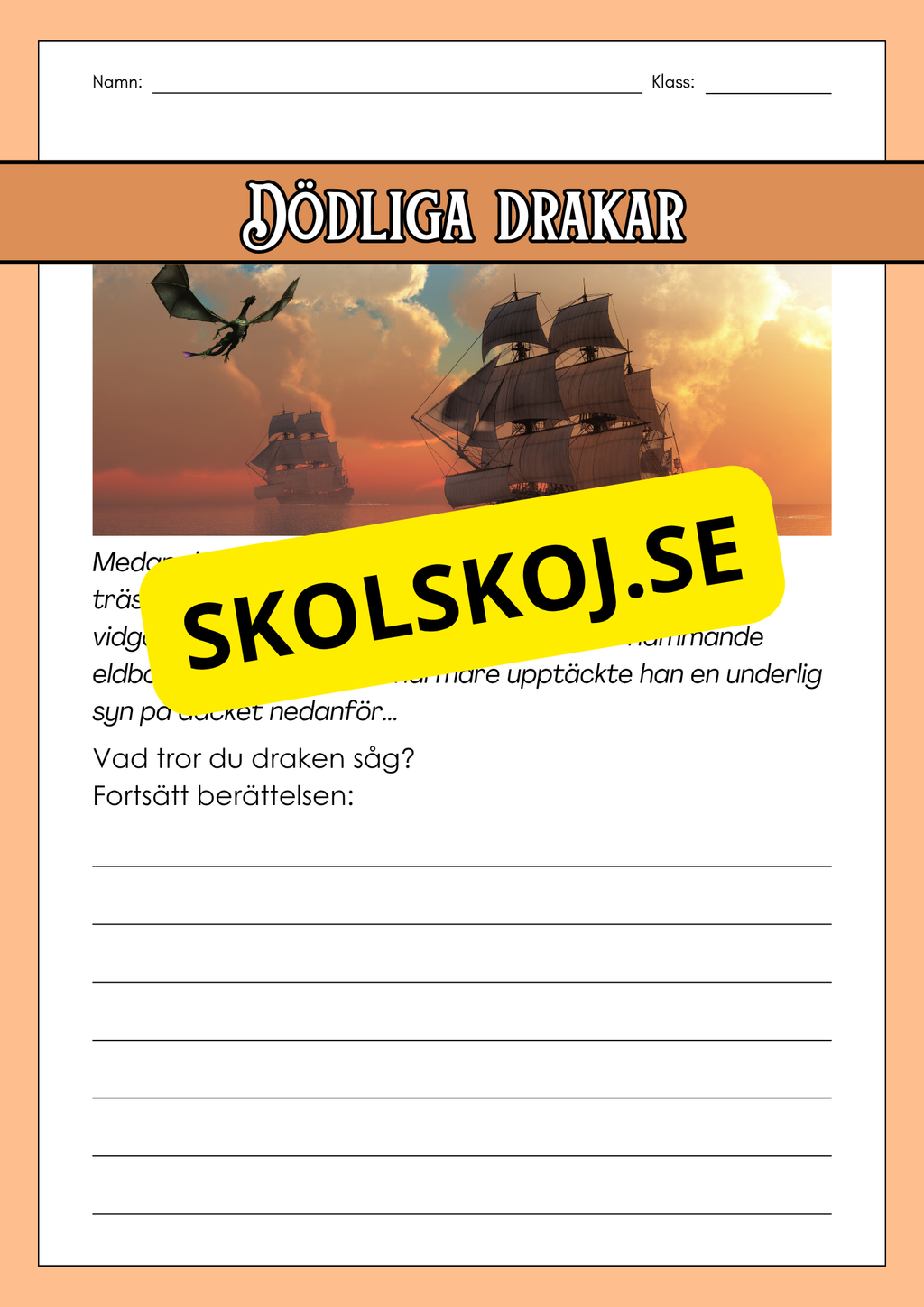 Träna på att skriva berättelser