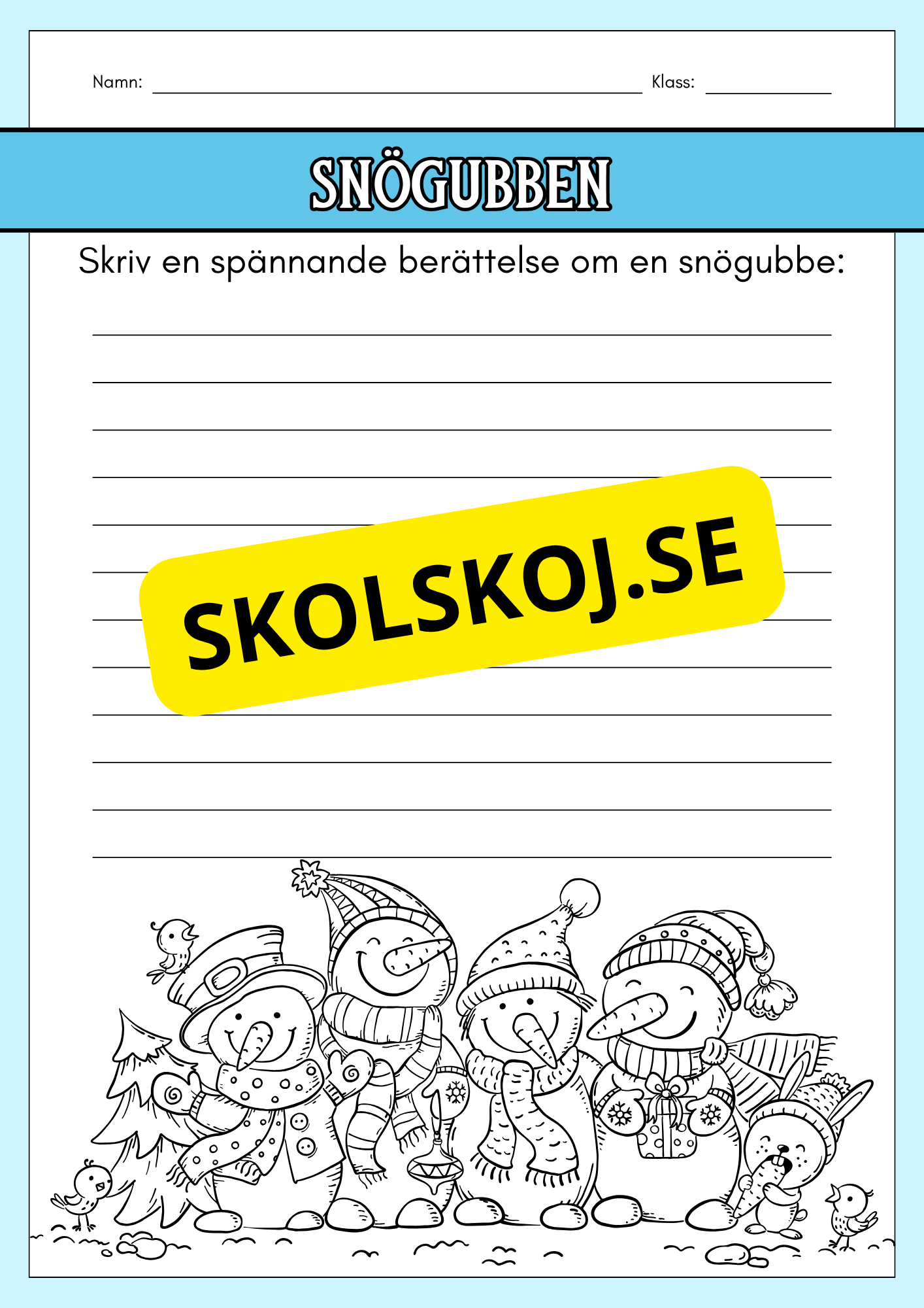 Träna på att skriva berättelser
