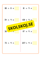 Träna på division 2 - 9