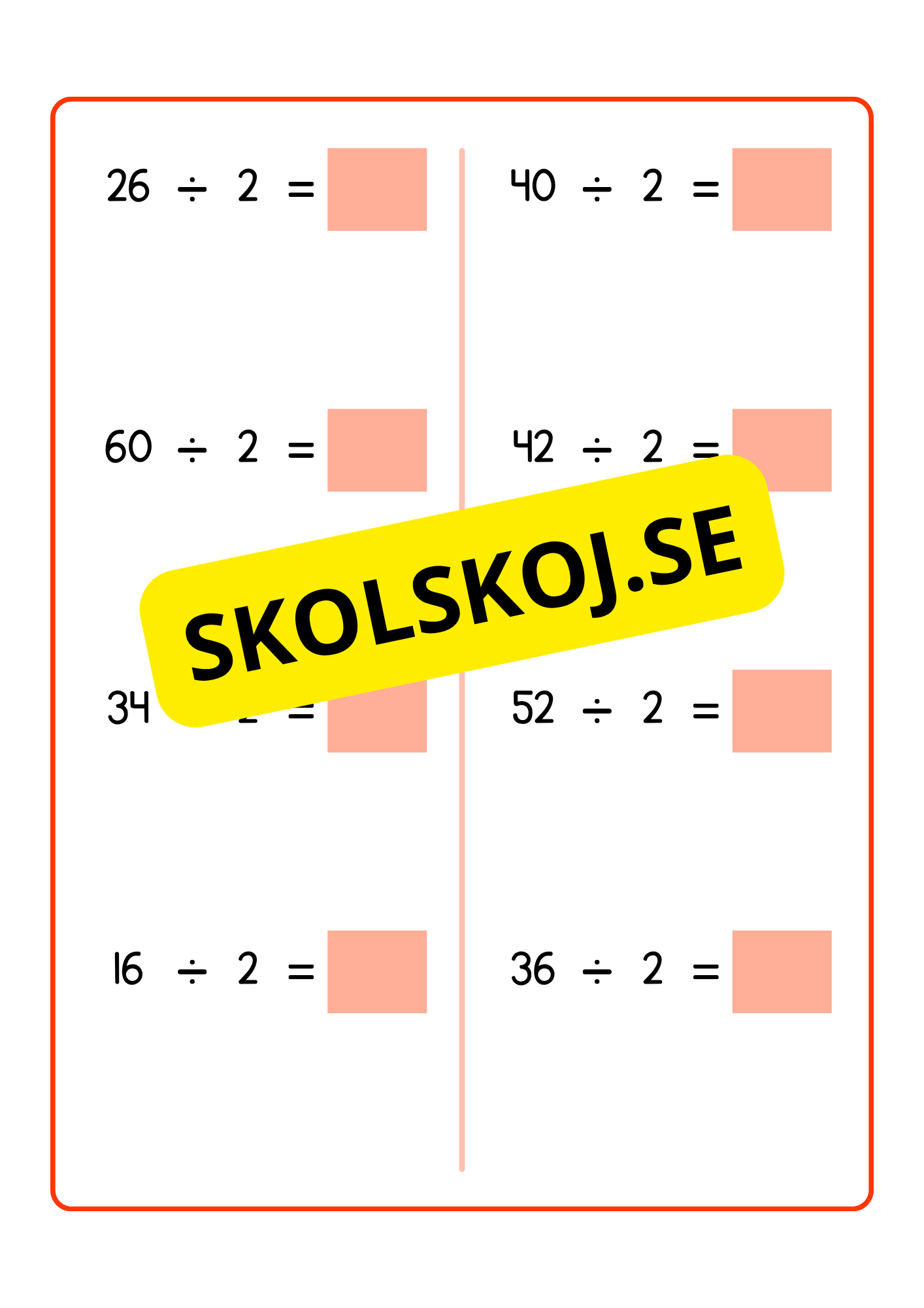 Träna på division 2 - 9