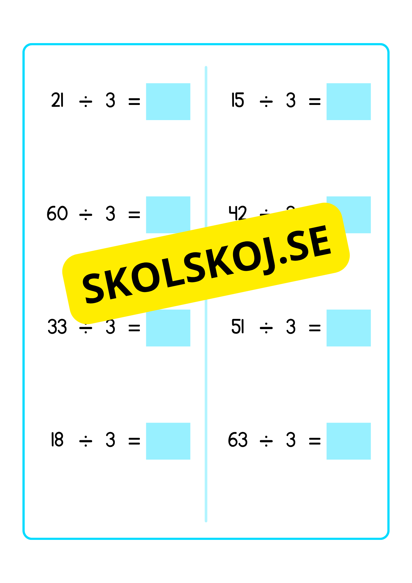 Träna på division 2 - 9