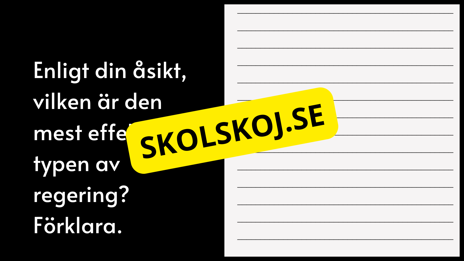 Typer av regeringar - Läsförståelse + frågor (årskurs 4 - 7)
