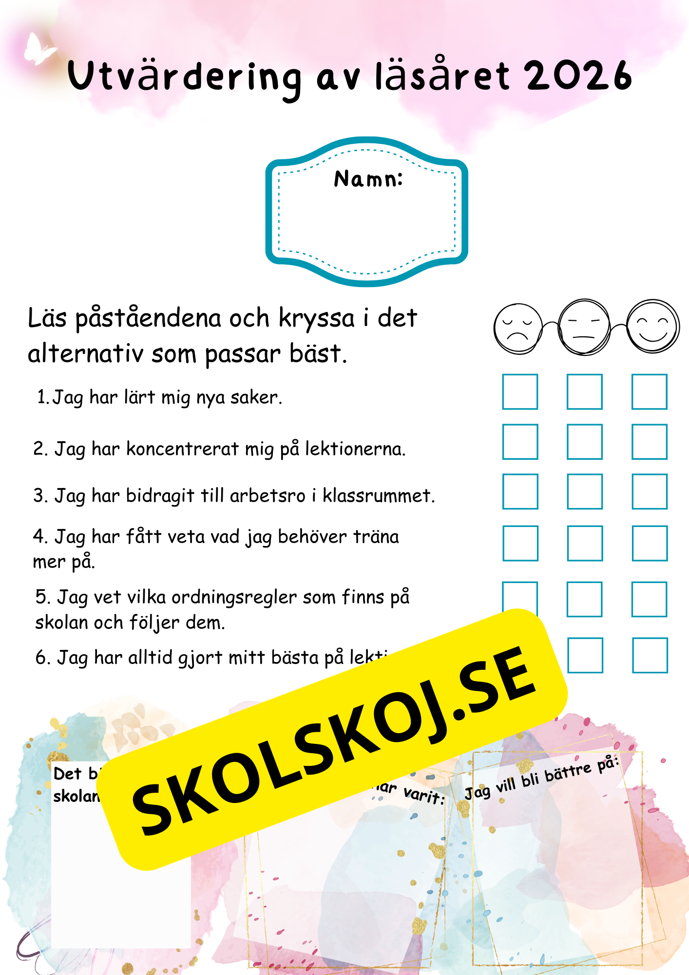 Utvärdering av läsåret 2026