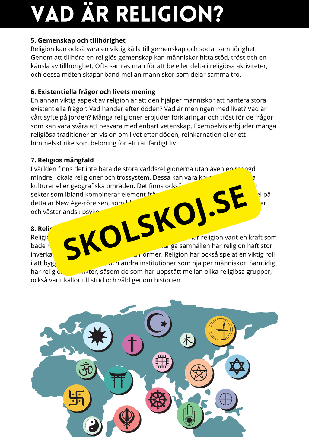 Vad är religion? - Årskurs 4 - 6