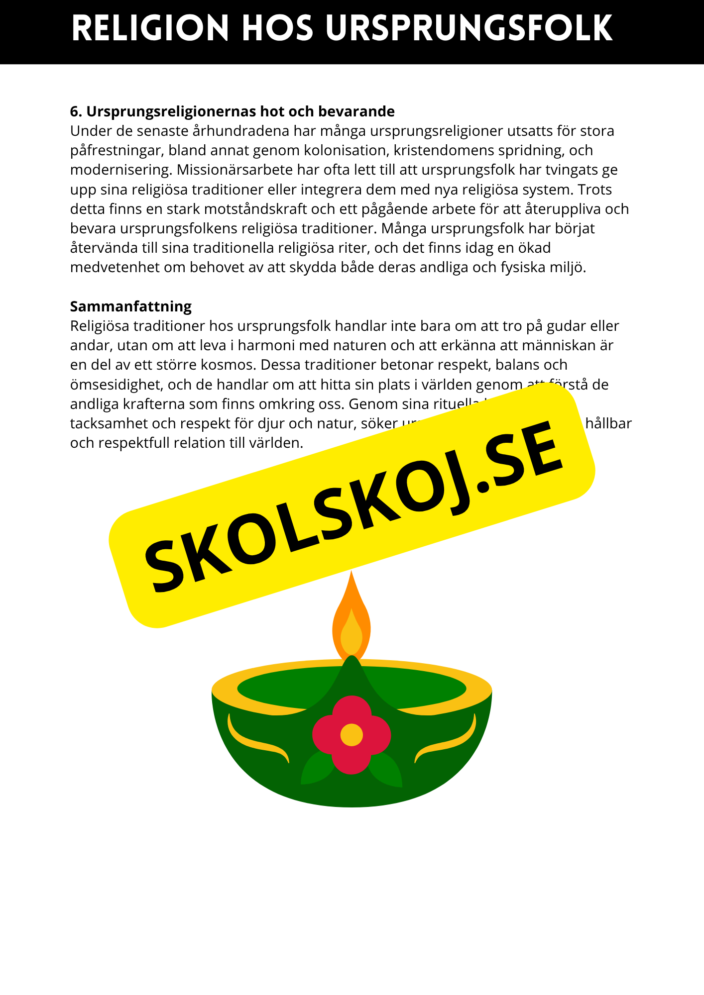 Vad är religion? - Årskurs 4 - 6