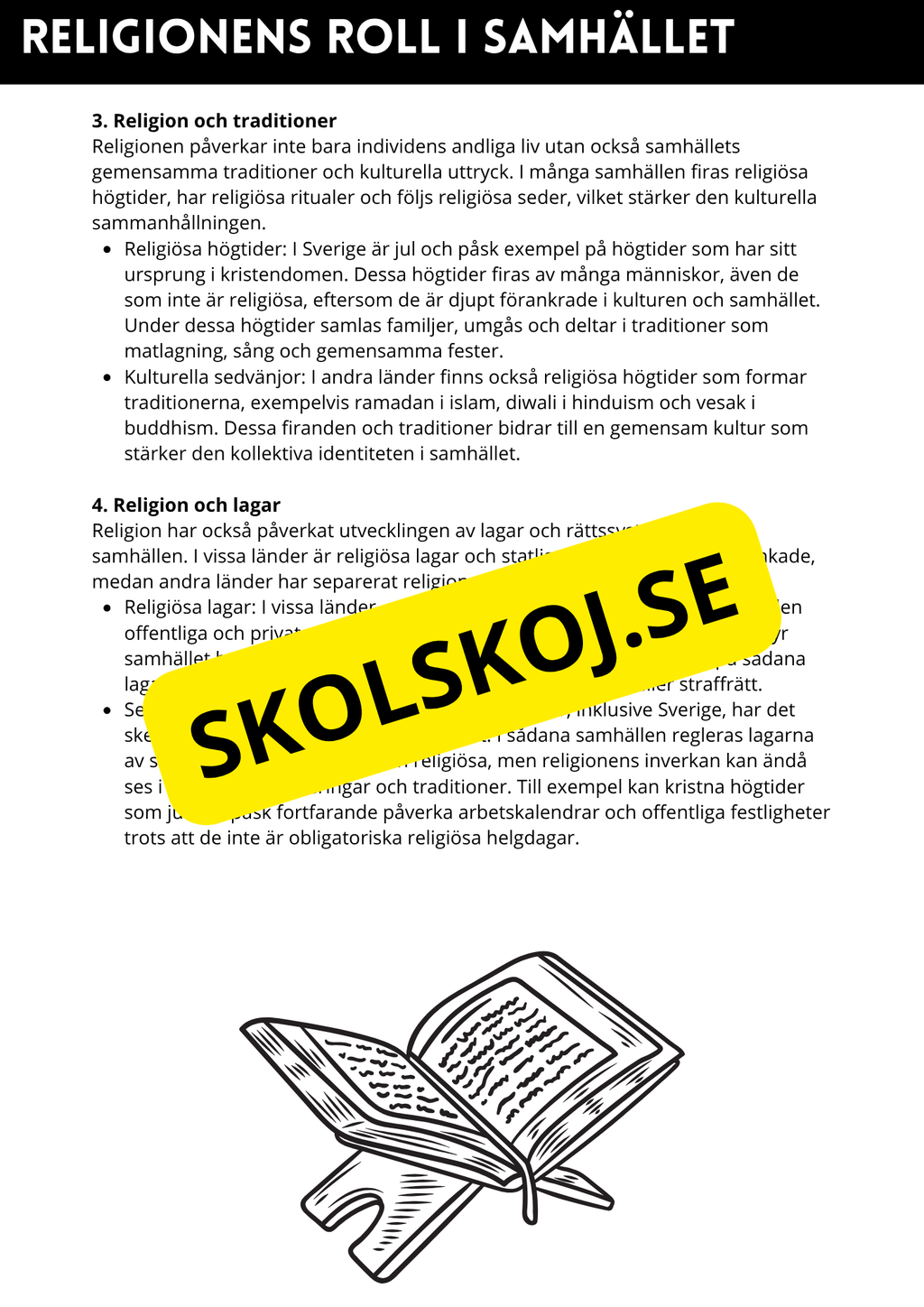Vad är religion? - Årskurs 4 - 6