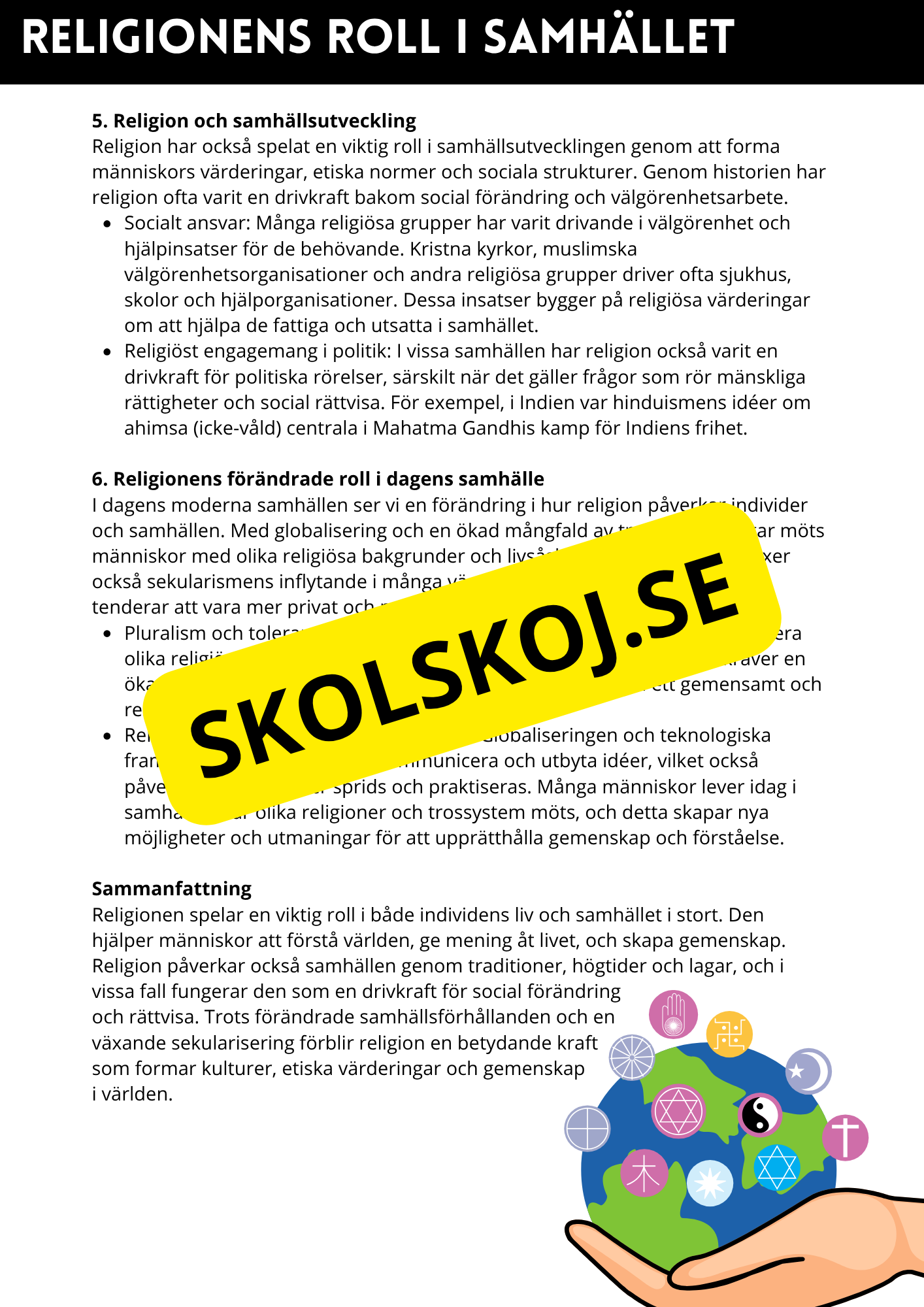 Vad är religion? - Årskurs 4 - 6
