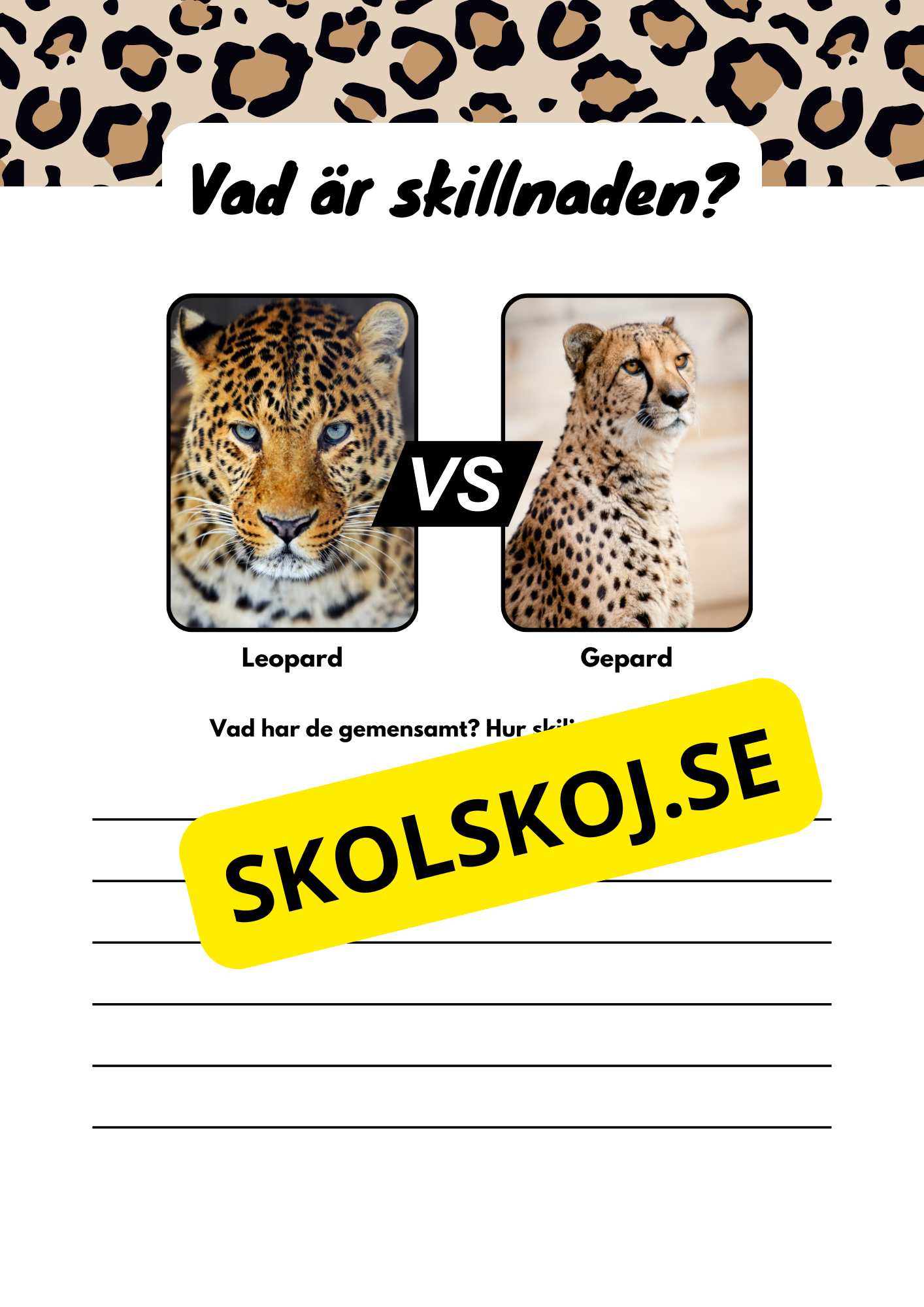 Vad är skillnaden - Djur