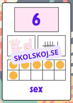 Väggkort - Siffror 1 - 10