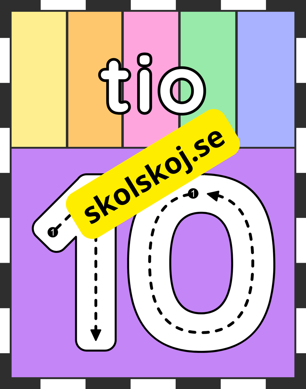 Väggsiffror 0 - 10