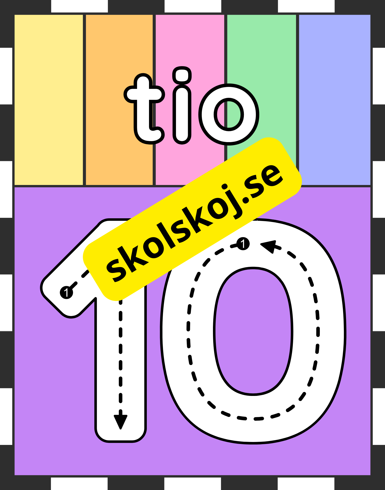 Väggsiffror 0 - 10