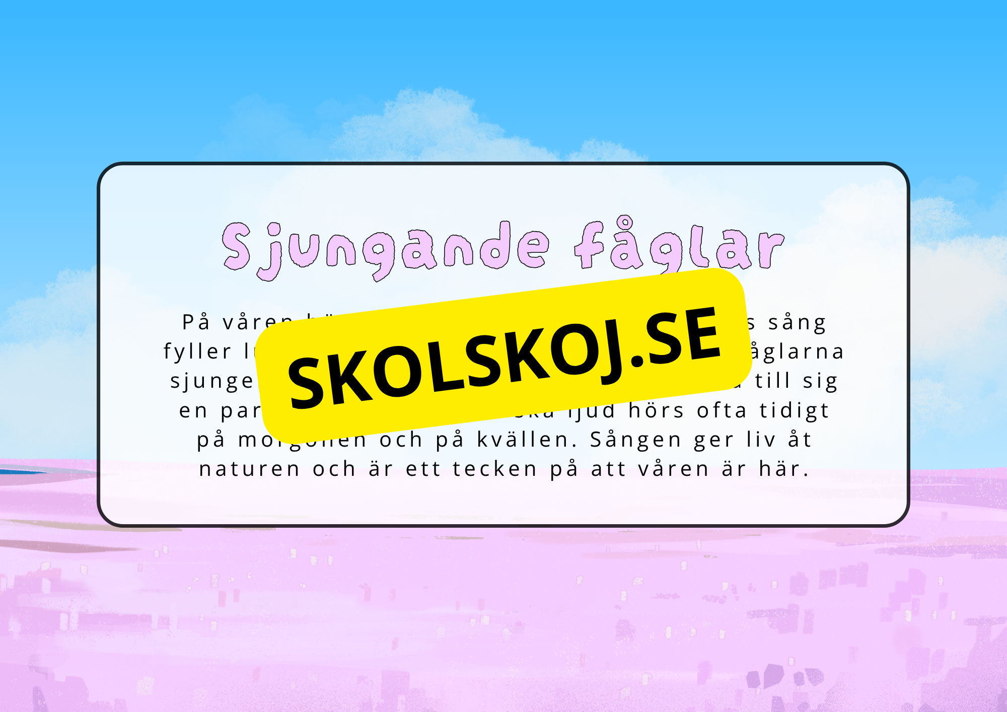 Välkommen vår - Häfte