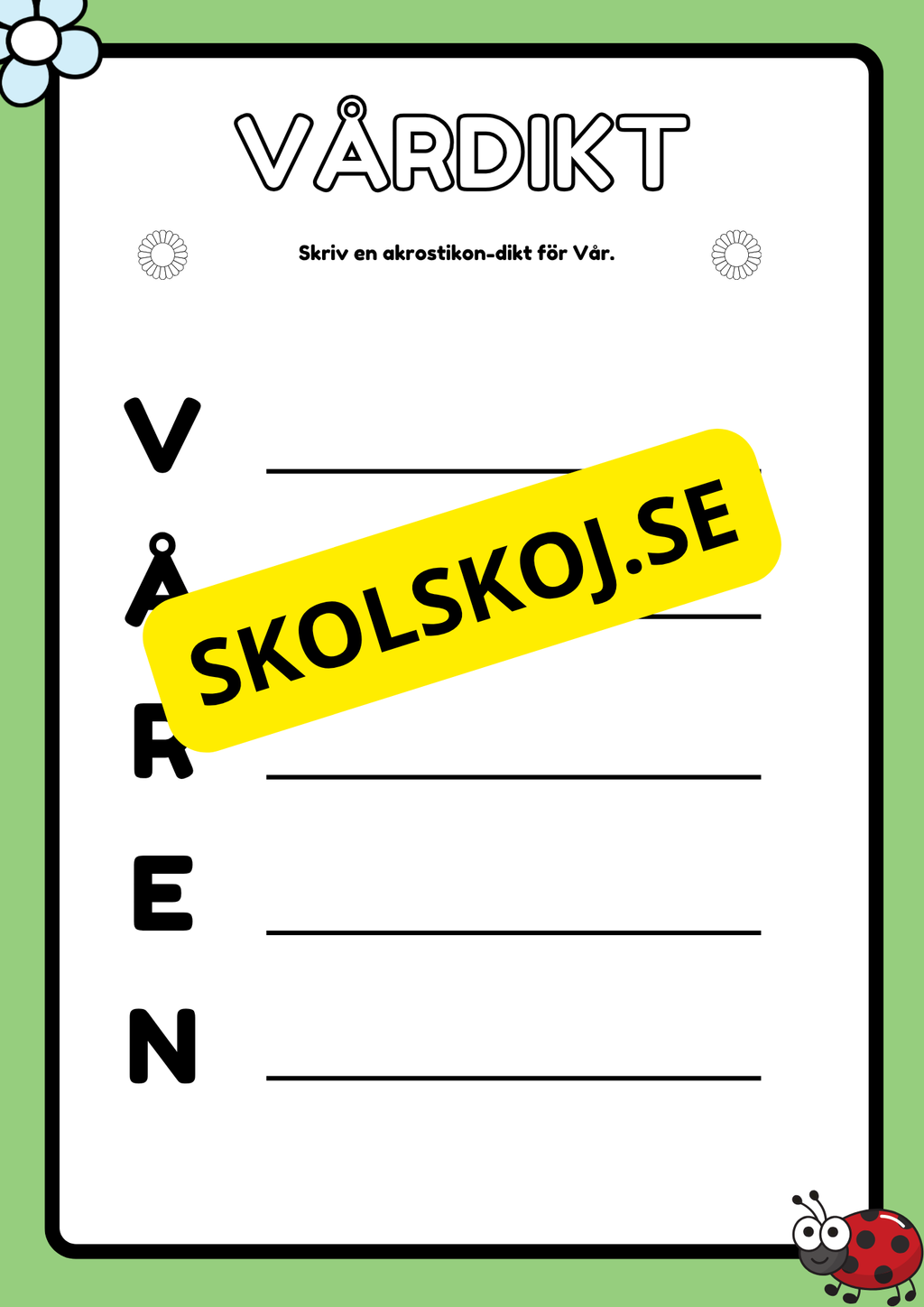 Våren - Aktivitetsbok
