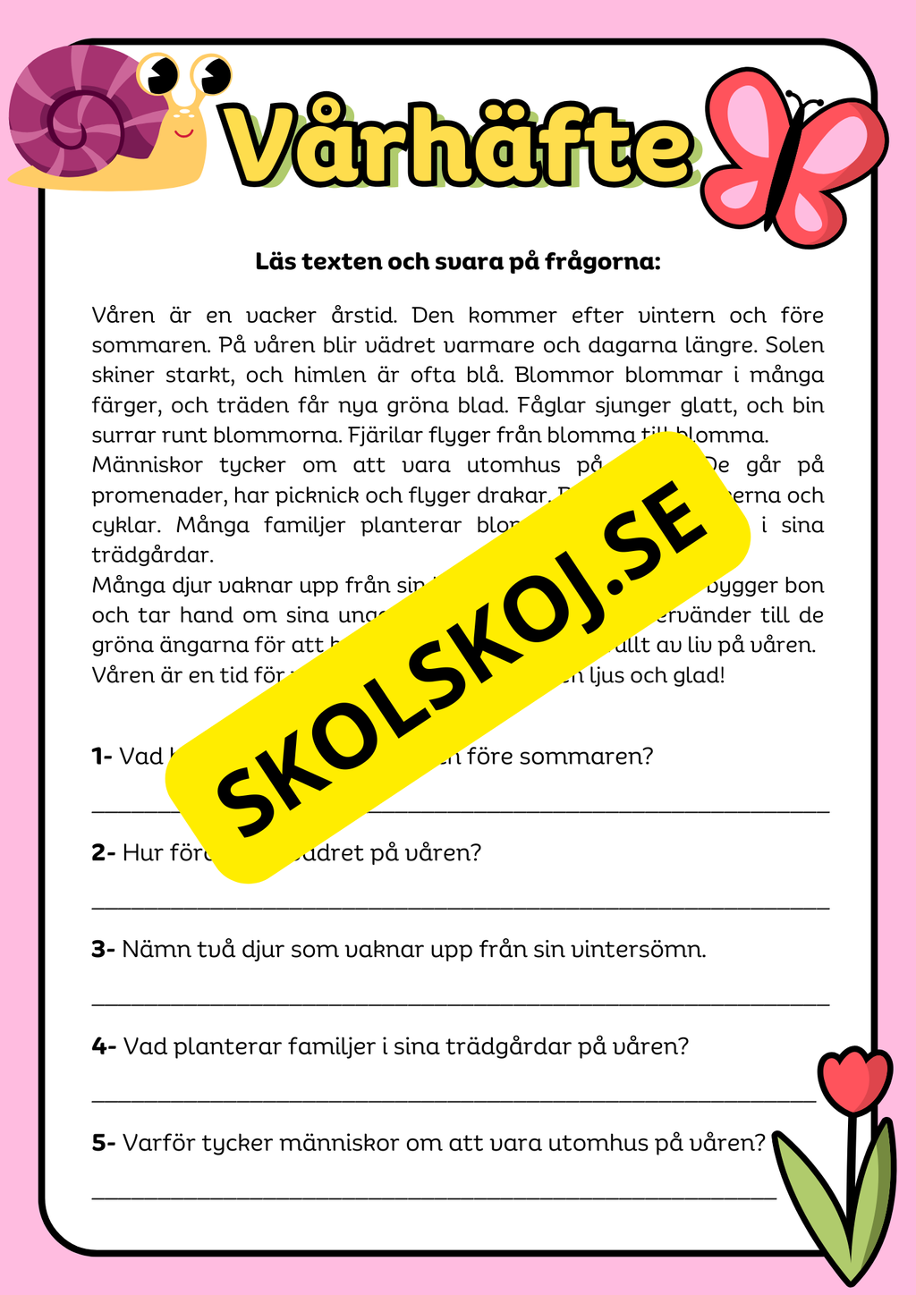 Vårhäfte - Blandade uppgifter
