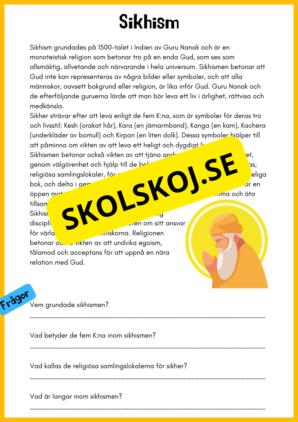 Världsreligionerna - Fakta om 9 religioner - Åk 4 - 6