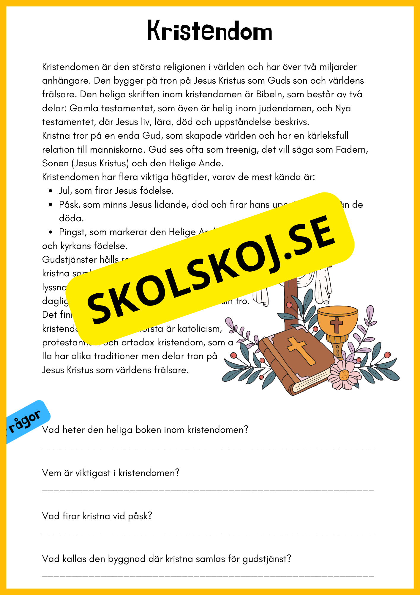 Världsreligionerna - Fakta om 9 religioner - Åk 4 - 6