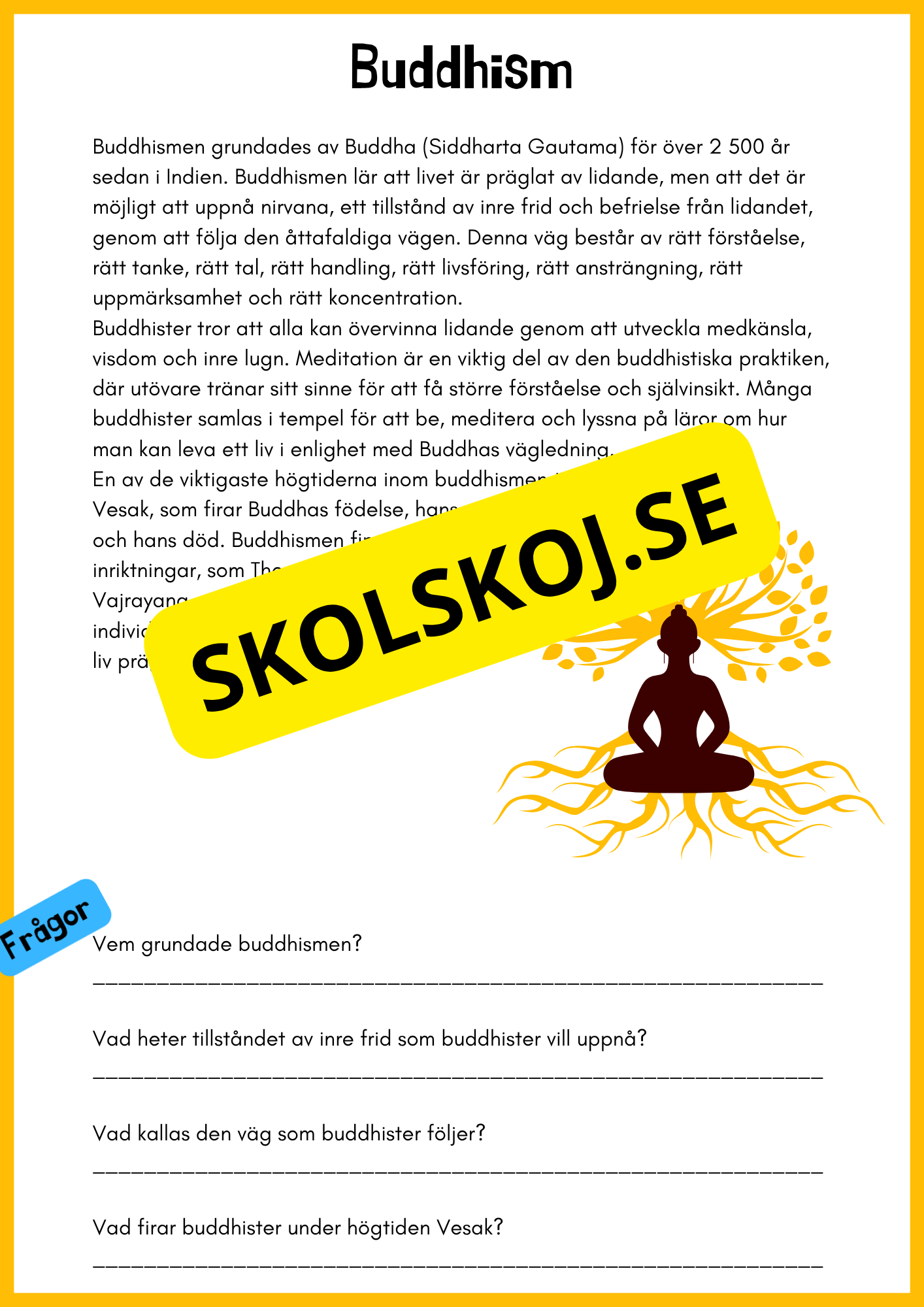 Världsreligionerna - Fakta om 9 religioner - Åk 4 - 6