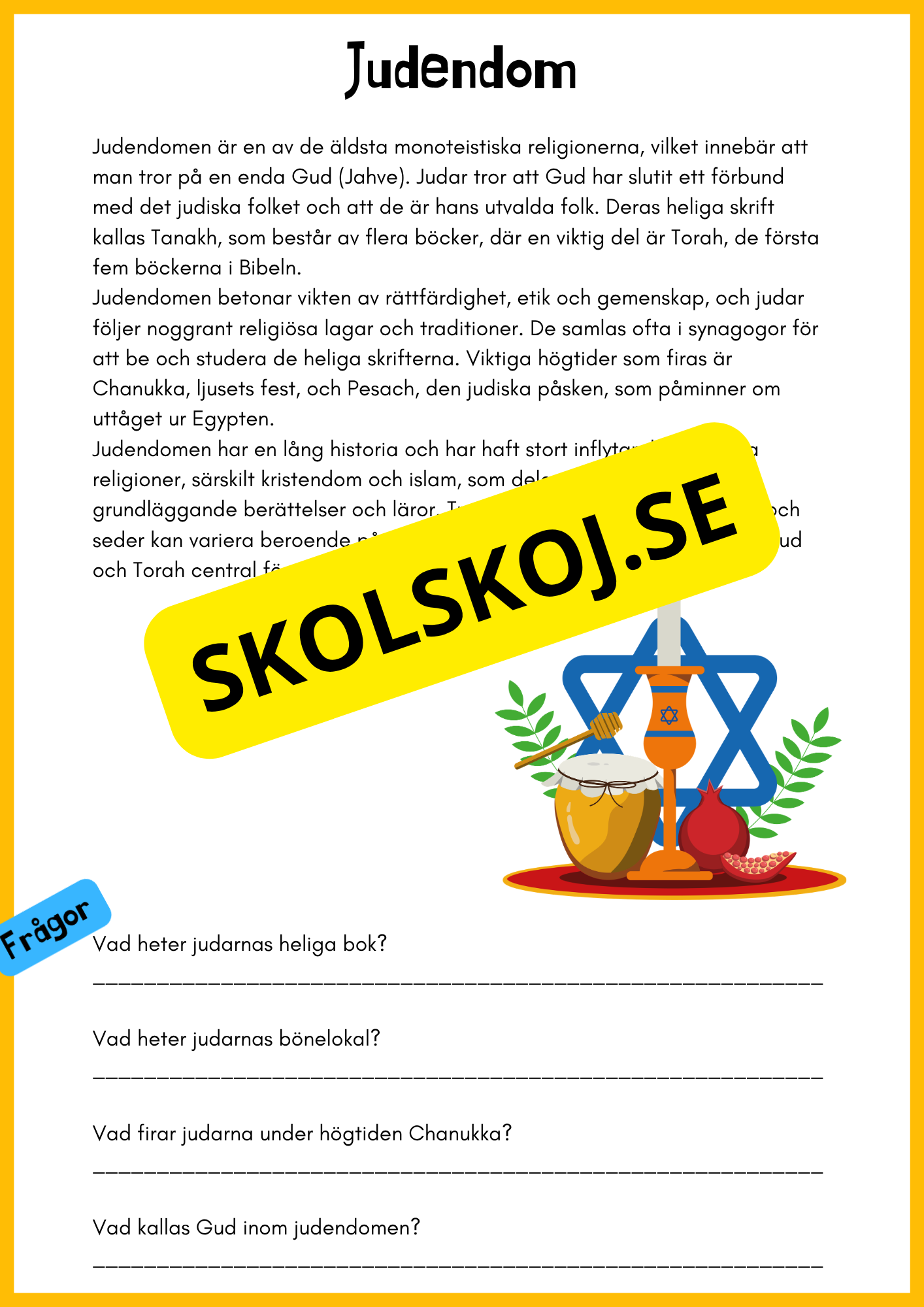 Världsreligionerna - Fakta om 9 religioner - Åk 4 - 6