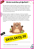 Vårtema – Läsförståelse i tre olika nivåer