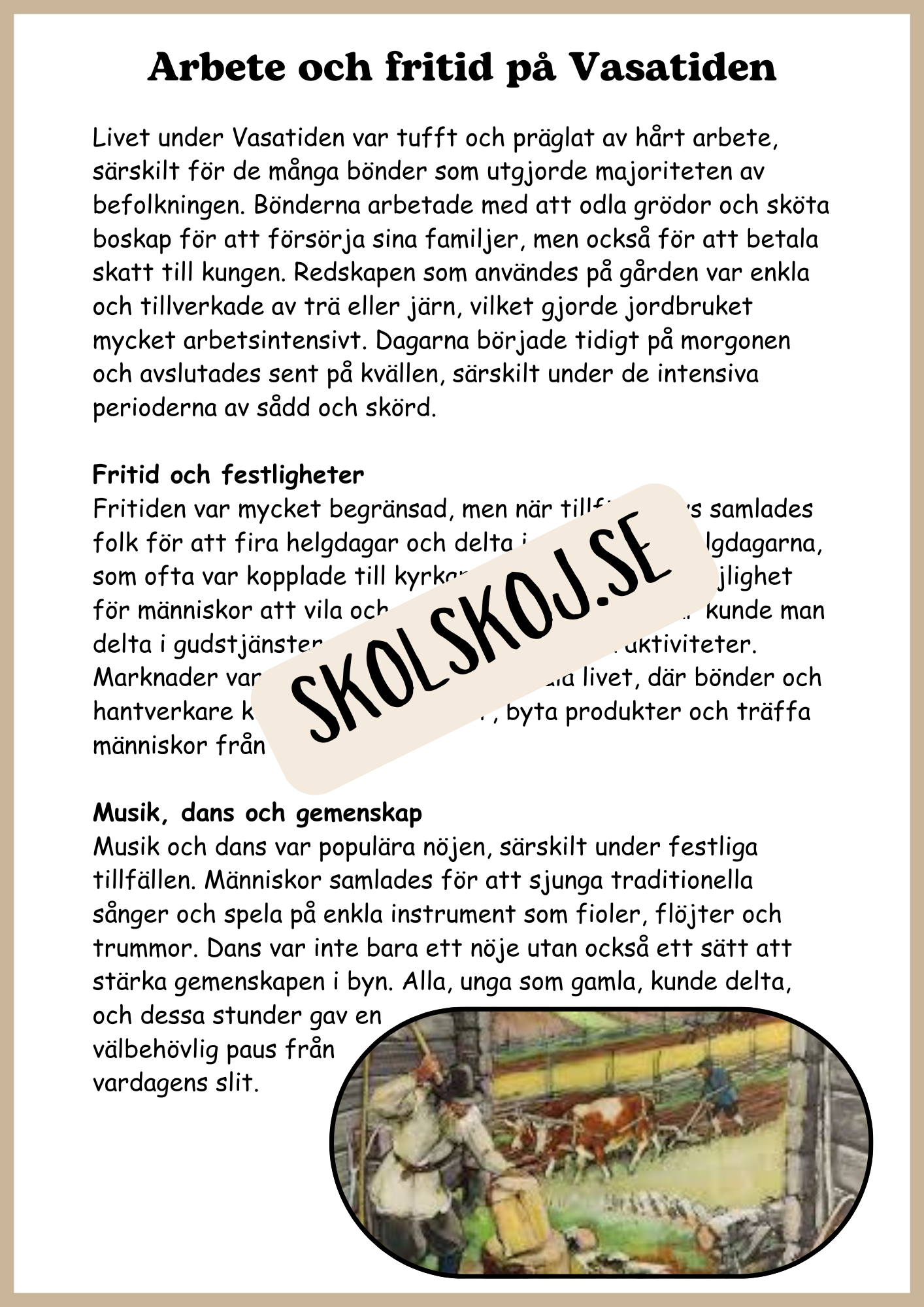 Vasatiden - Arbetshäfte - Årskurs 4 - 6