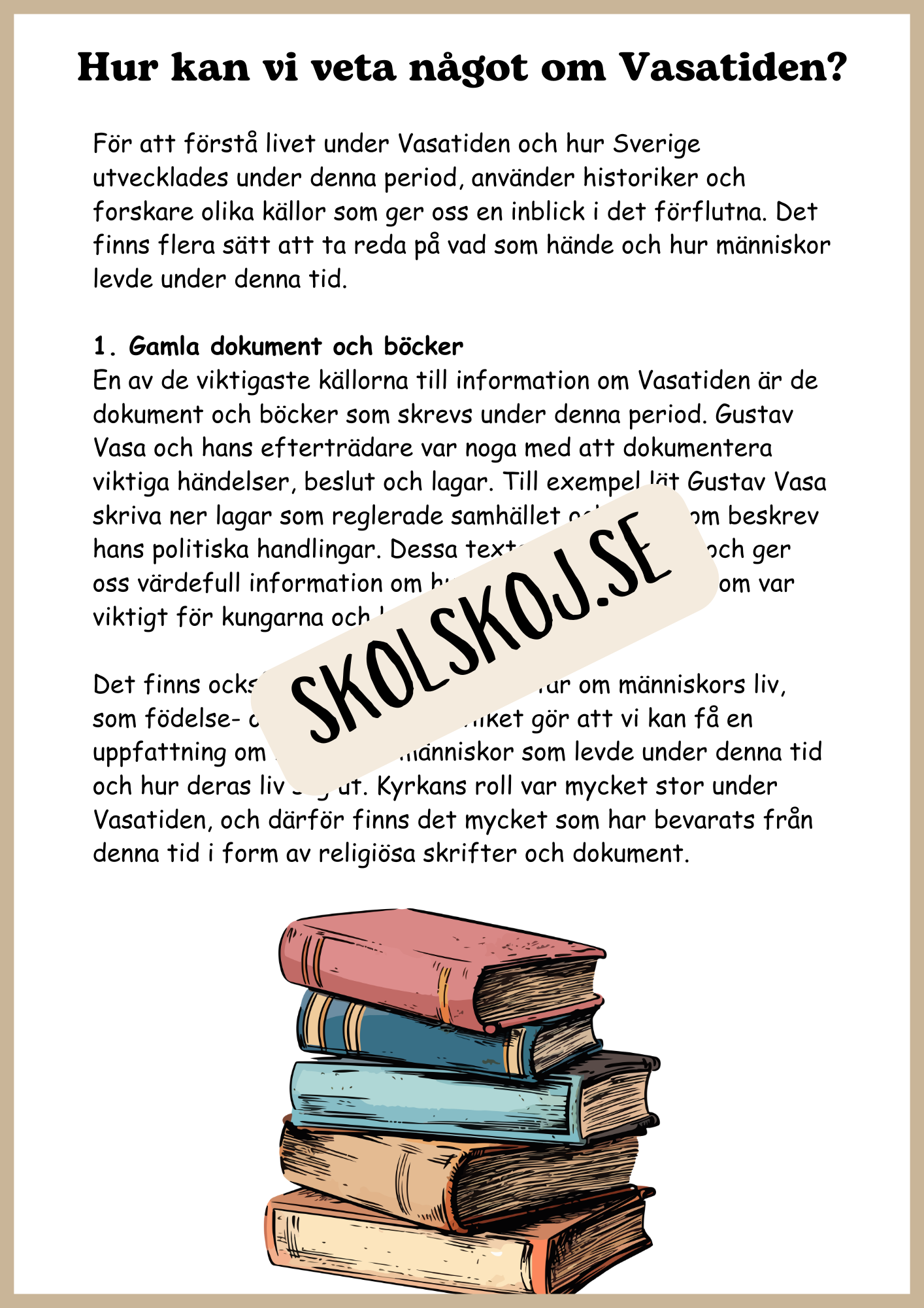 Vasatiden - Arbetshäfte - Årskurs 4 - 6